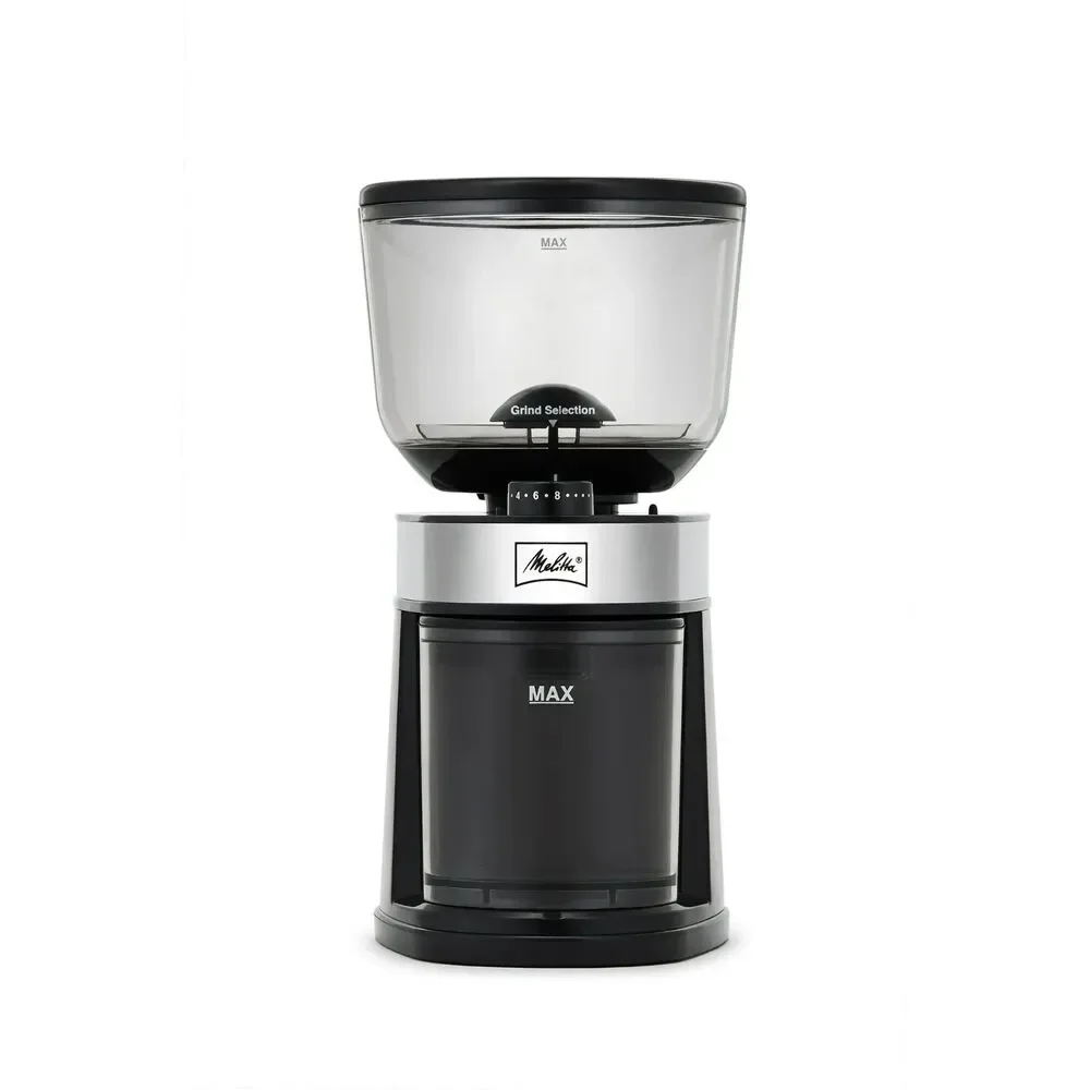 Melitta Molino Burr Coffee Grinder – 8 oz Capacity, 13 Griding Settings -New